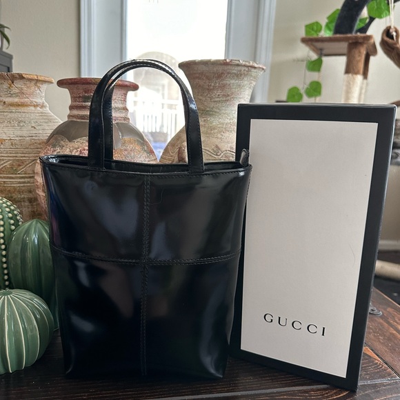 Gucci Hand Bag Patent Leather Tom Ford Era - Picture 11 of 11